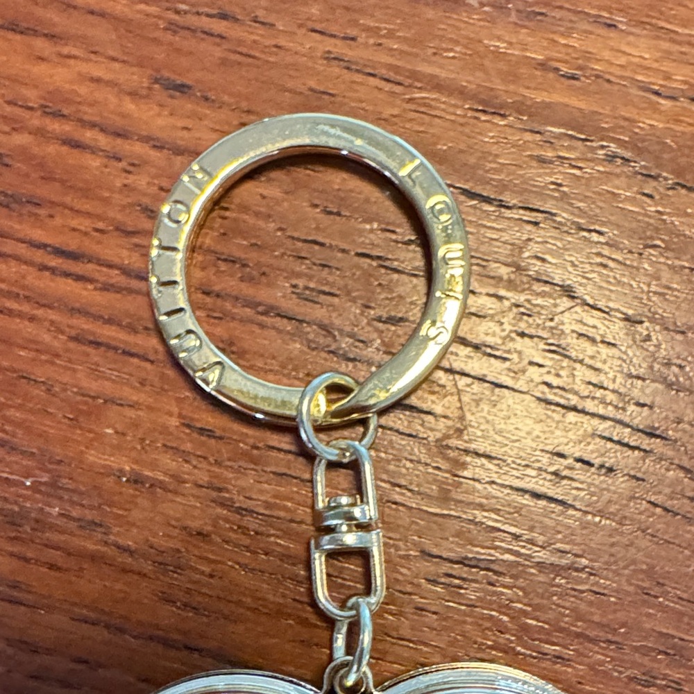 Gold and Brown Heart Mirror Keychain - Picture 5 of 8